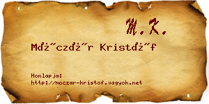 Móczár Kristóf névjegykártya