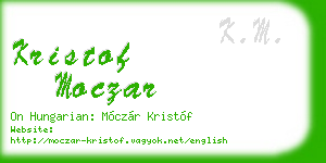 kristof moczar business card