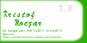 kristof moczar business card